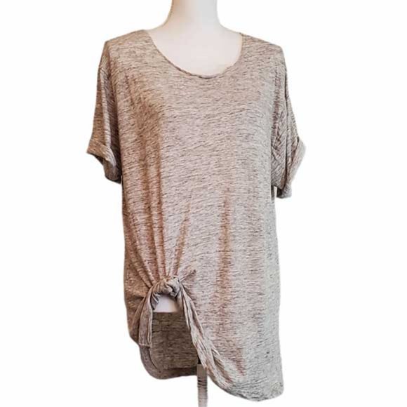 Blue Life Side-Knot Tee heathered Medium, NWOT - Picture 2 of 5